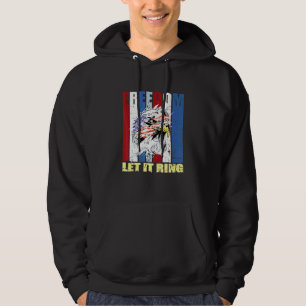 Amerikaanse Bald Eagle ons vlag laat vrijheid 4th Hoodie