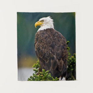 Amerikaanse Bald Eagle Perched Wandkleed