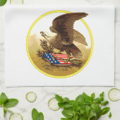 -Amerikaanse Bald Eagle Theedoek (Gevouwen)