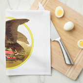 -Amerikaanse Bald Eagle Theedoek (Quarter Fold)