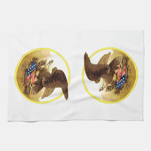 -Amerikaanse Bald Eagle Theedoek (Horizontaal)