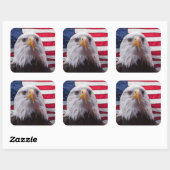 Amerikaanse Bald Eagle Vierkante Sticker (Vel)
