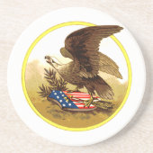 -Amerikaanse Bald Eagle Zandsteen Onderzetter (Voorkant)