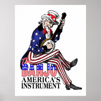 Amerikaanse Banjo-Poster Poster