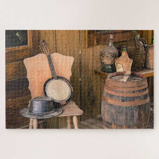 amerikaanse banjo puzzle legpuzzel (Horizontaal)