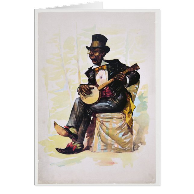   Amerikaanse banjo speler Lithograaf (Voorkant)