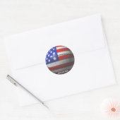 Amerikaanse Basketball Ronde Sticker (Envelop)