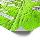 Amerikaanse begraafplaats in Normandie Frankrijk Poster (Hoek)