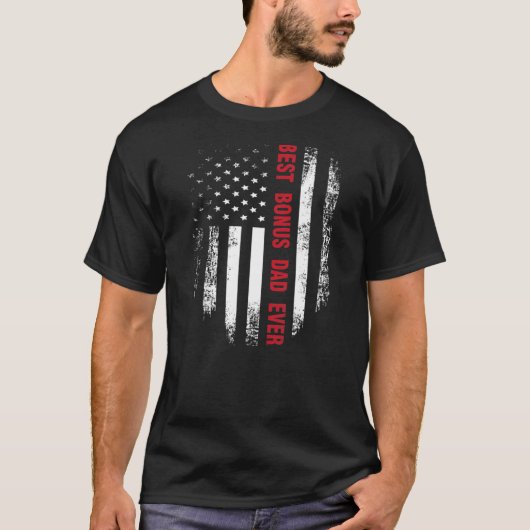 Amerikaanse beste bonusvader ooit Amerikaanse vla T-shirt (Voorkant)