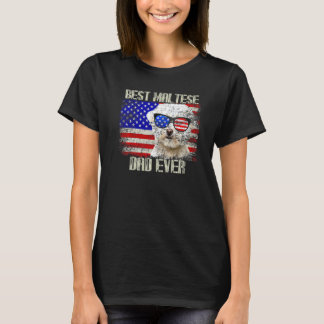 Amerikaanse beste Maltese vader ooit Vaderdag prem T-shirt
