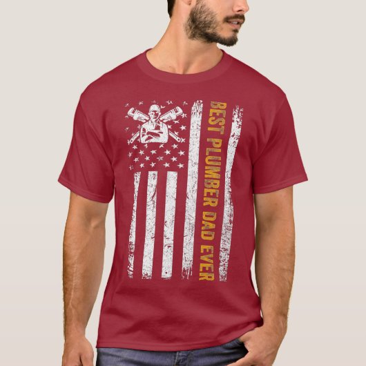 Amerikaanse beste plukker vader ooit Amerikaanse T-shirt (Voorkant)