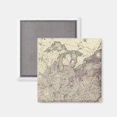 Amerikaanse bevolking 1850 magneet (Voorkant / Achterkant)