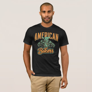 Amerikaanse Bikers Schedel Motor T-Shirt
