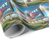 Amerikaanse Billboard kopen met Boerderij Tractor Cadeaupapier (Rol Hoek)