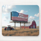 Amerikaanse Billboard kopen met rode tractor en sc Muismat (Voorkant)