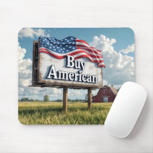 Amerikaanse Billboard kopen op landbouwgrond Muismat (Met muis)