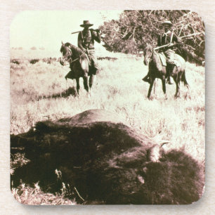 Amerikaanse Bison Hunters (foto) Drankjes Onderzetter