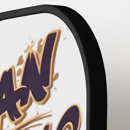 Amerikaanse bizon buffel met Amerikaanse vlag Pickleball Paddle (Links Detail)