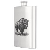 Amerikaanse bizon buffel op roestvrijstalen kolf flacon (Links)