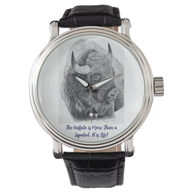 Amerikaanse bizon horloge (Voorkant)