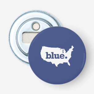 Amerikaanse blauwe staten button flesopener