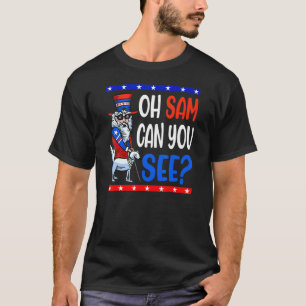 Amerikaanse Blind Uncle Sam 4th of July Mannen WOM T-shirt