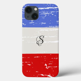 Amerikaanse blokken vast monogram iPhone 13 hoesje