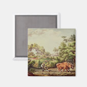 Amerikaanse Boerderijen scènes Magneet (Voorkant / Achterkant)
