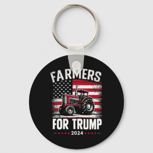 Amerikaanse boeren voor Trump verkiezing VS vlag Sleutelhanger