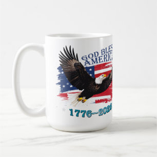 Amerikaanse Bold Eagle God Bless America 250 Jaar Koffiemok