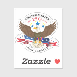 Amerikaanse Bold Eagle Patriottisch Jubileum USA Sticker