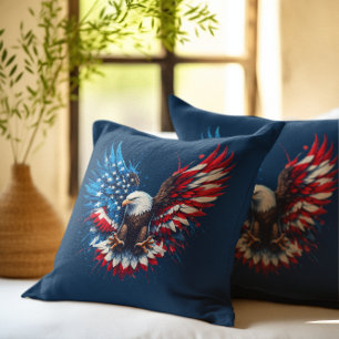 Amerikaanse Bold Eagle Vlagkleuren Kussen