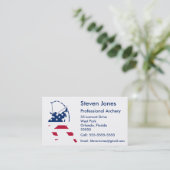 Amerikaanse boogschieten Amerikaanse vlag Visitekaartje (Staand voorkant)