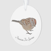 Amerikaanse Boom Sparrow Ornament (voorkant)