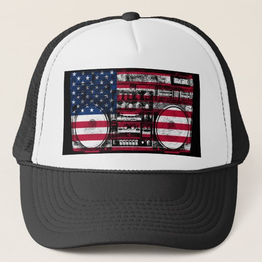 amerikaanse boombox trucker pet (Voorkant)