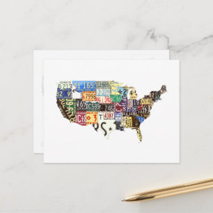 Amerikaanse borden briefkaart
