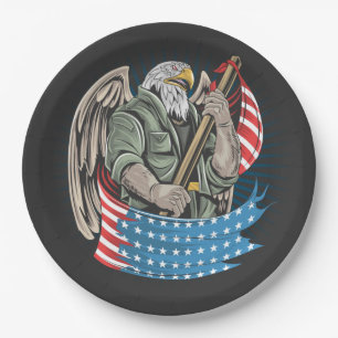 Amerikaanse Borden voor Eagle Paper Papieren Bordje