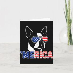 Amerikaanse Boston Terrier Patriottische 4 juli Ho Kaart