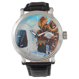 Amerikaanse bouwbedrijven Alaska igloo Horloge