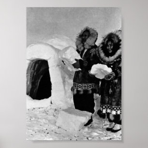 Amerikaanse bouwbedrijven Alaska igloo Poster