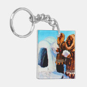  Amerikaanse bouwbedrijven Alaska igloo Sleutelhanger (Voorkant Links)