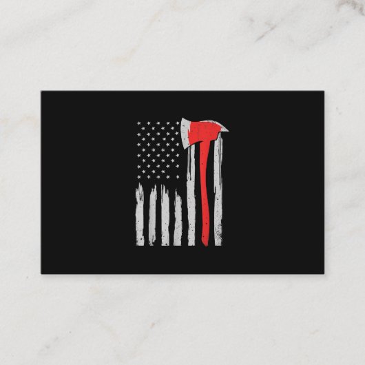 Amerikaanse brandweerman, Rode brandweerman Visitekaartje (Voorkant)