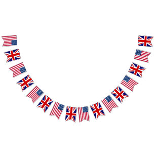 Amerikaanse Britse bruiloft Vlaggetjes