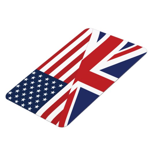 Amerikaanse - Britse gecombineerde vlag Magneet (Linkerzijde)