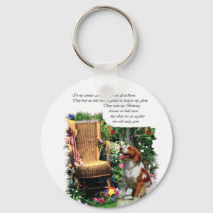Amerikaanse Brittany Spaniel Art Gifts Sleutelhanger
