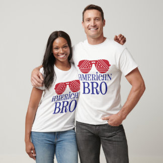 Amerikaanse Bro Patriottische Aviator Zonnebril 4 T-shirt