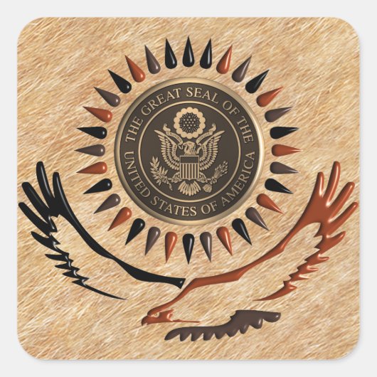 AMERIKAANSE BRONZEN ZEGEL ADELAAR (Voorkant)