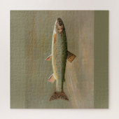 Amerikaanse Brook Trout Fish  Illustratie Legpuzzel (Horizontaal)