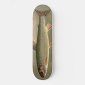 Amerikaanse Brook Trout Fish  Illustratie Skateboard (Voorkant)