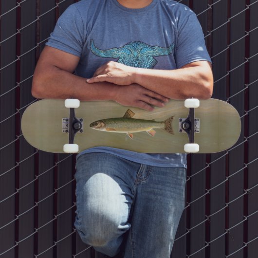 Amerikaanse Brook Trout Fish  Vist kunst Skateboard (Buiten 3)